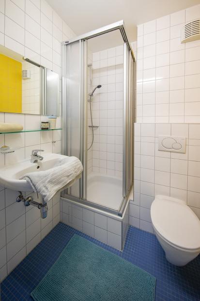 Blick auf Badezimmer