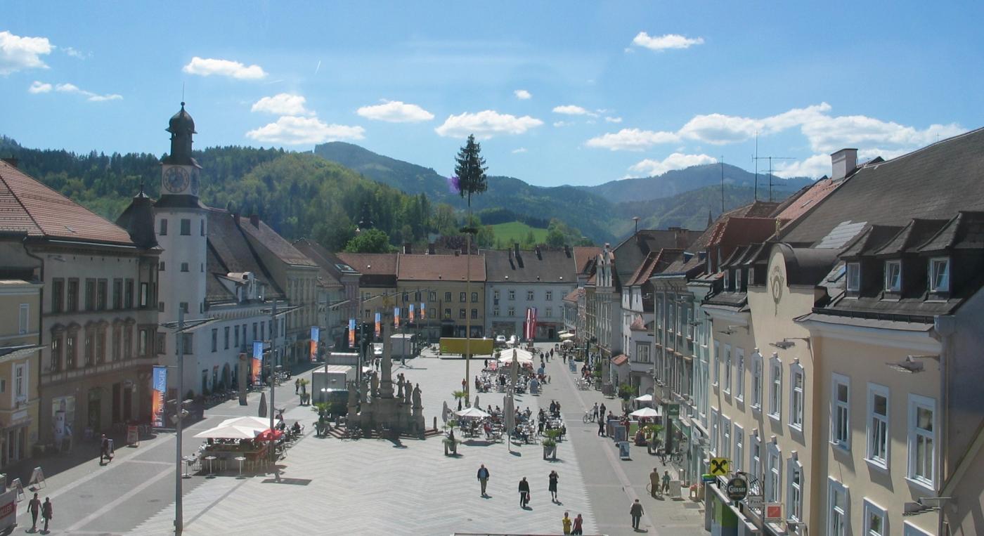 Hauptplatz Foto: Ute Gurdet, Tourismusverband Leoben