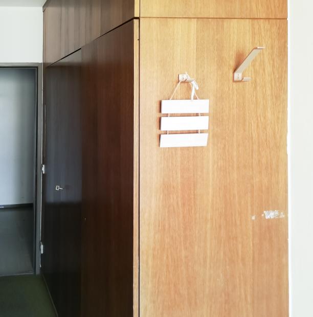 Blick auf Garderobe